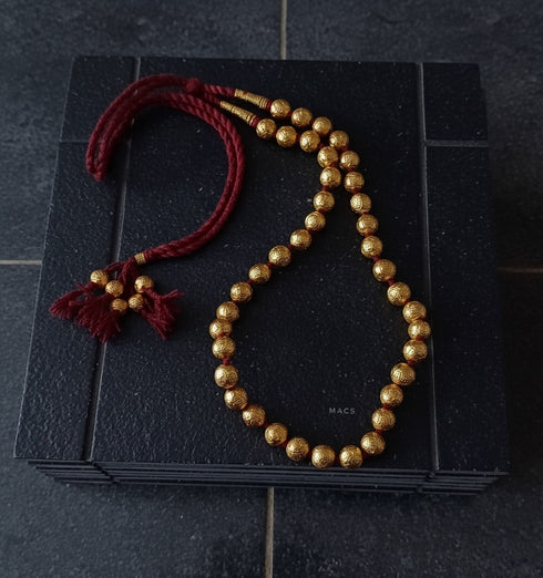 Goldplated Wax Carved Necklace